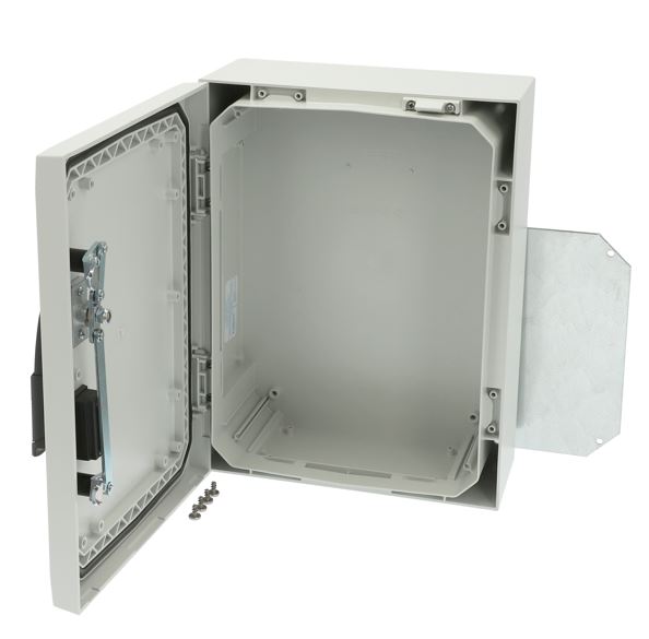 Cabinet, PC-Grey cover, swinghandle, 2-point locking